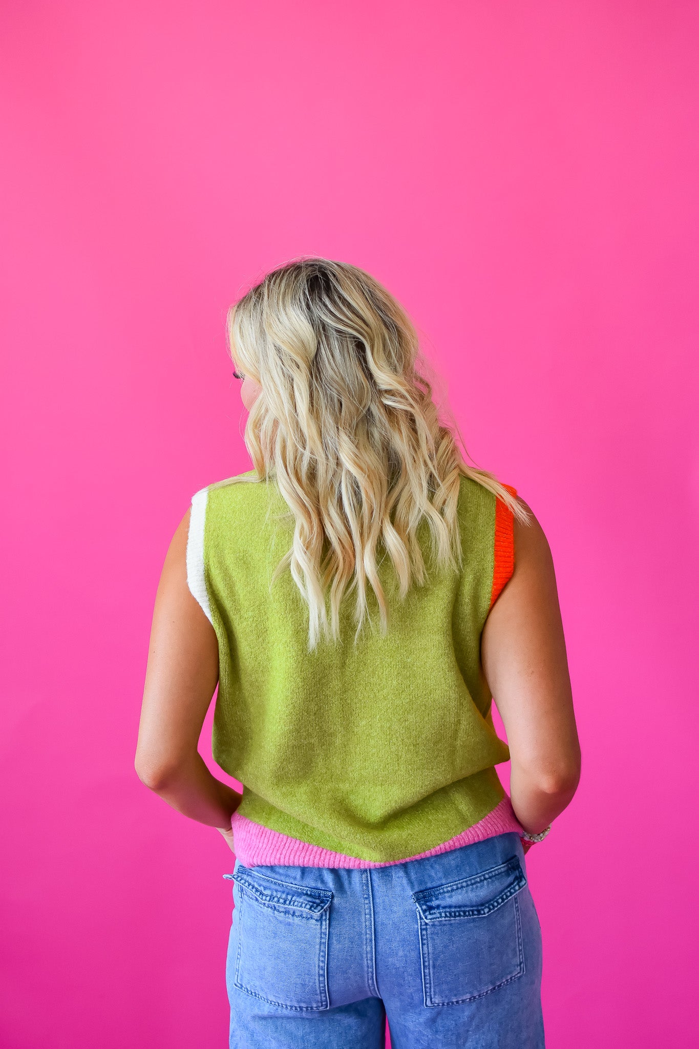 Katrina Color Block Sweater Vest