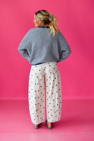 Piper Cardigan - Denim Mini Stripe RESTOCK