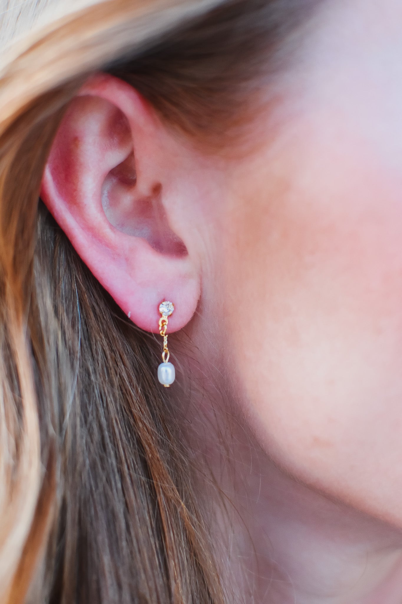 Pearl Rhinestone Mini Drops
