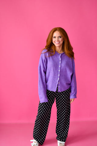 Piper Cardigan in Purple RESTOCK