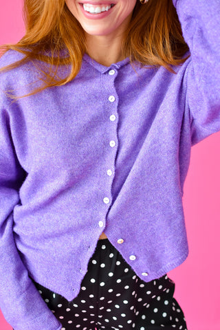 Piper Cardigan in Purple RESTOCK
