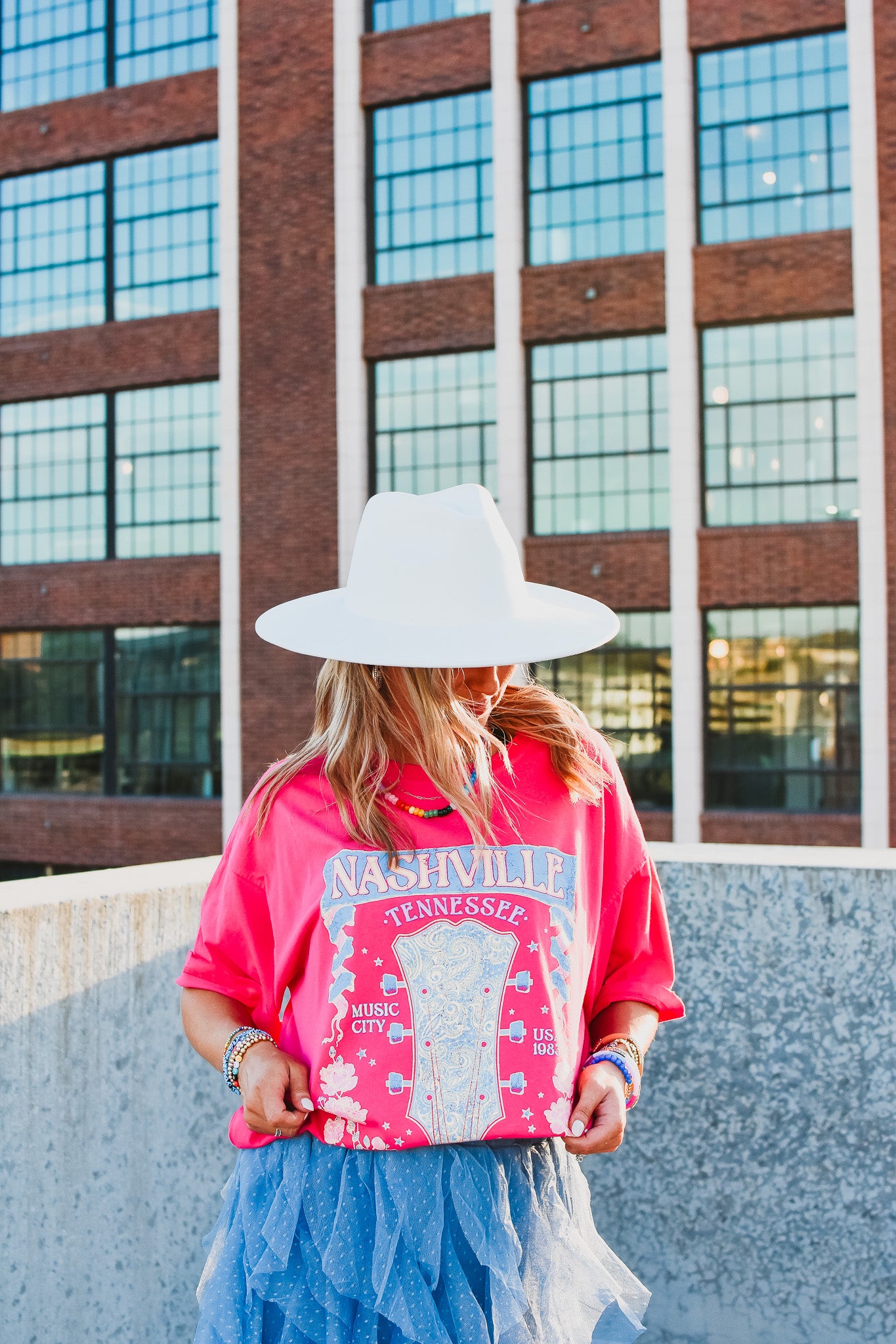 Nashy Graphic Tee in Hot Pink