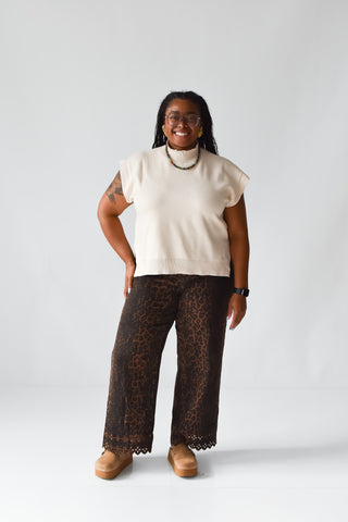 Dana Short Sleeve Sweater in Oatmeal