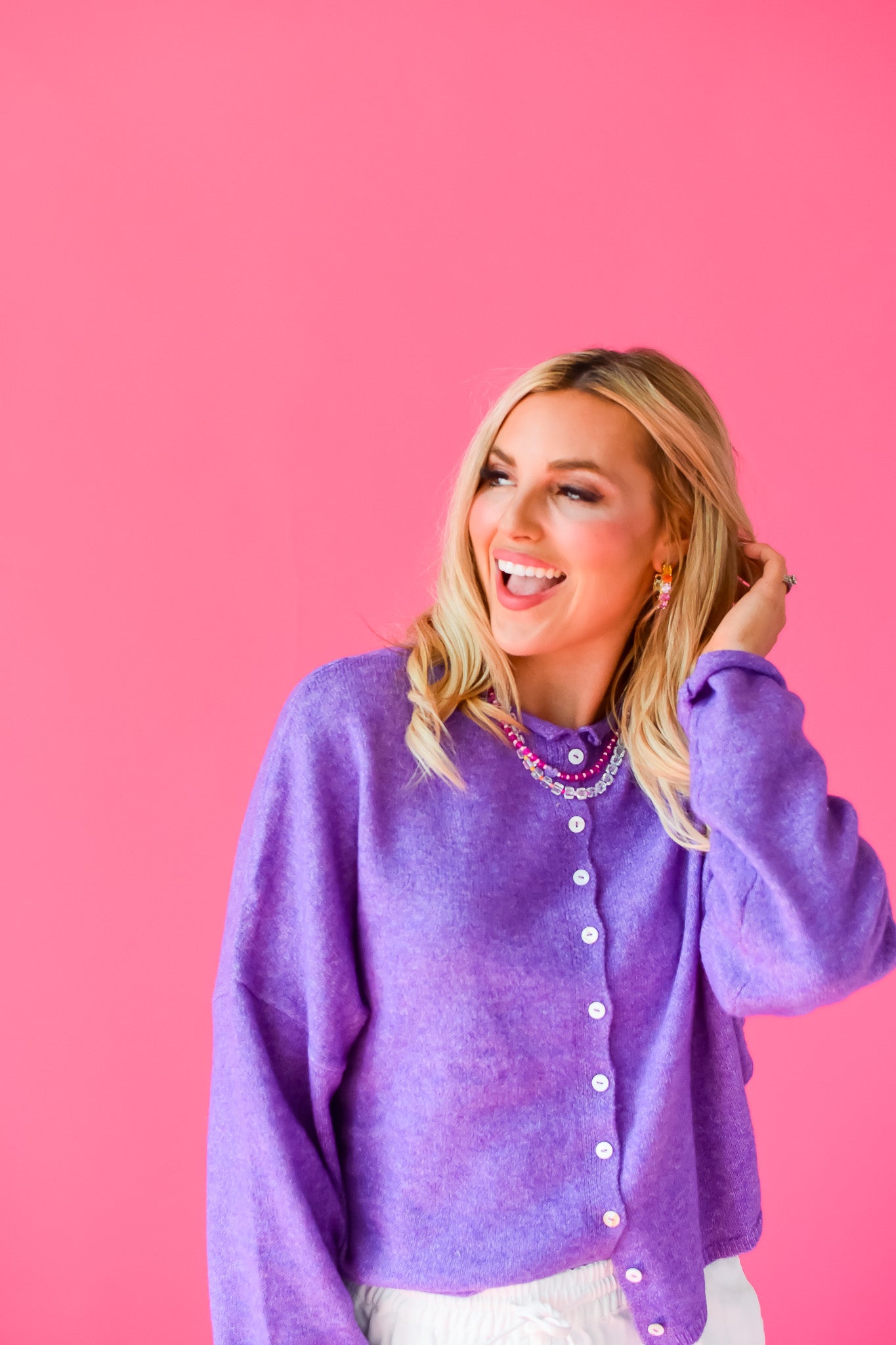 Piper Cardigan in Purple RESTOCK