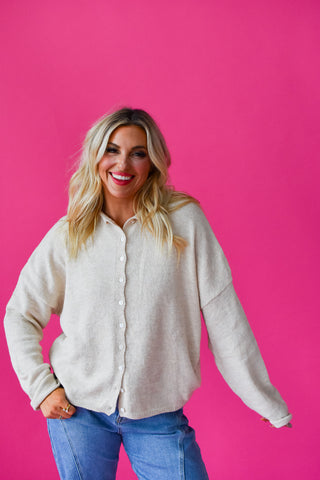Piper Cardigan in Natural RESTOCK