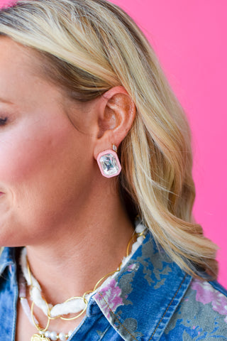Eva Statement Earring - Pink