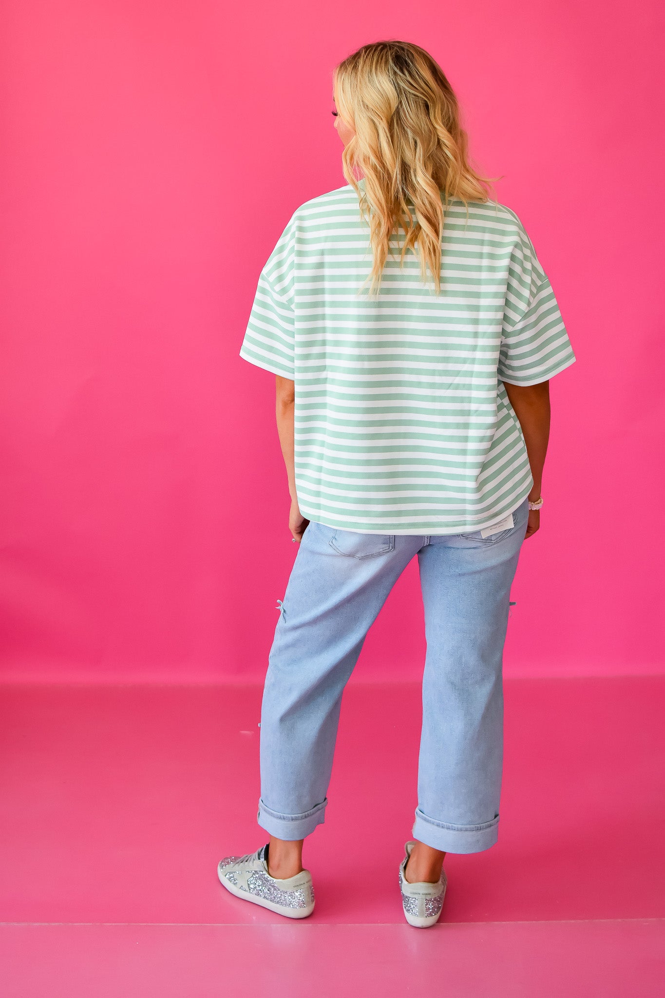 Lolo High Rise Crop Barrel Bow Jeans