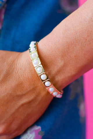 Maeve Bracelet - Gold + Pearl