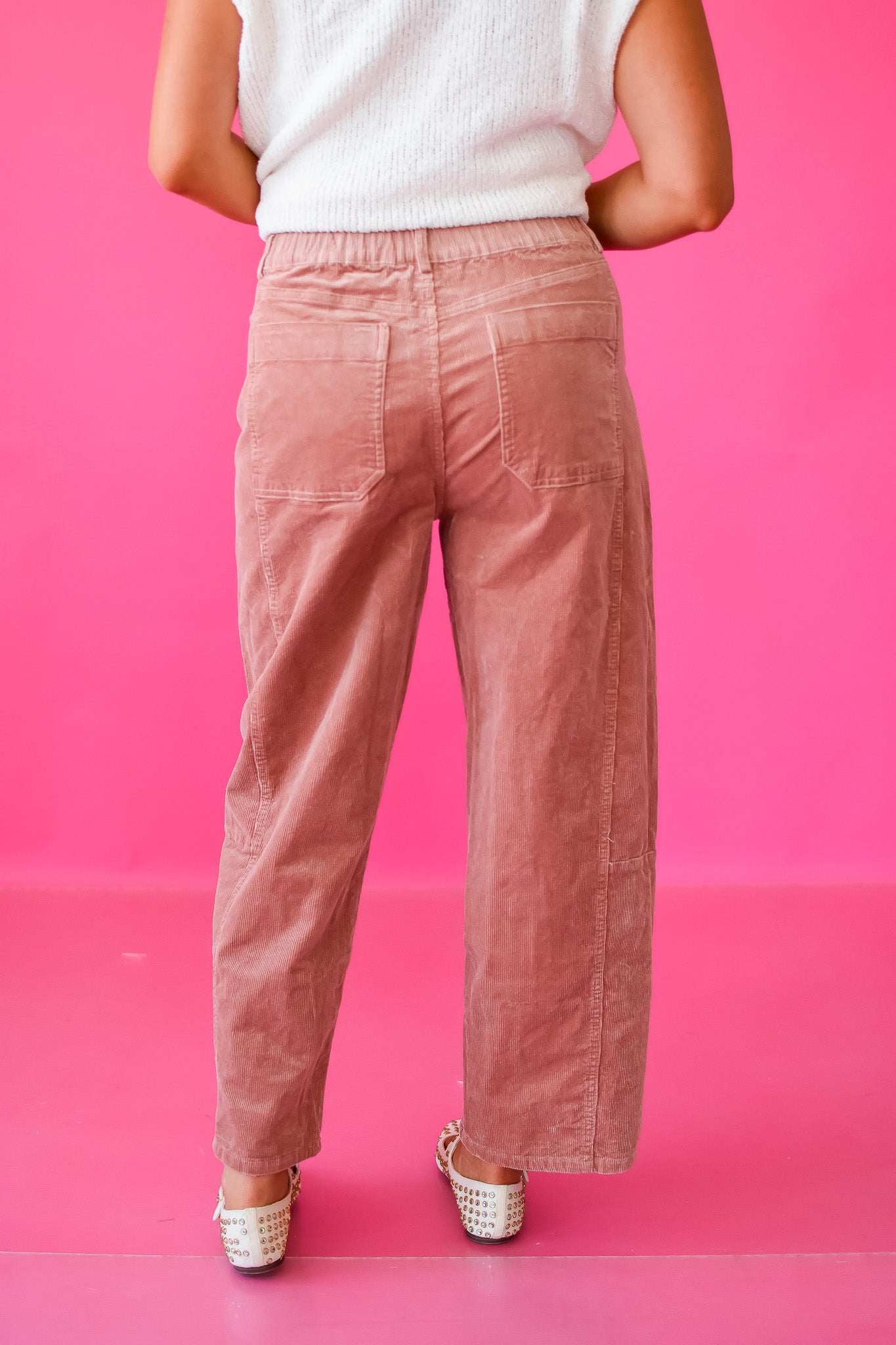 Marissa Corduroy Wide Leg Pants in Dark Mocha