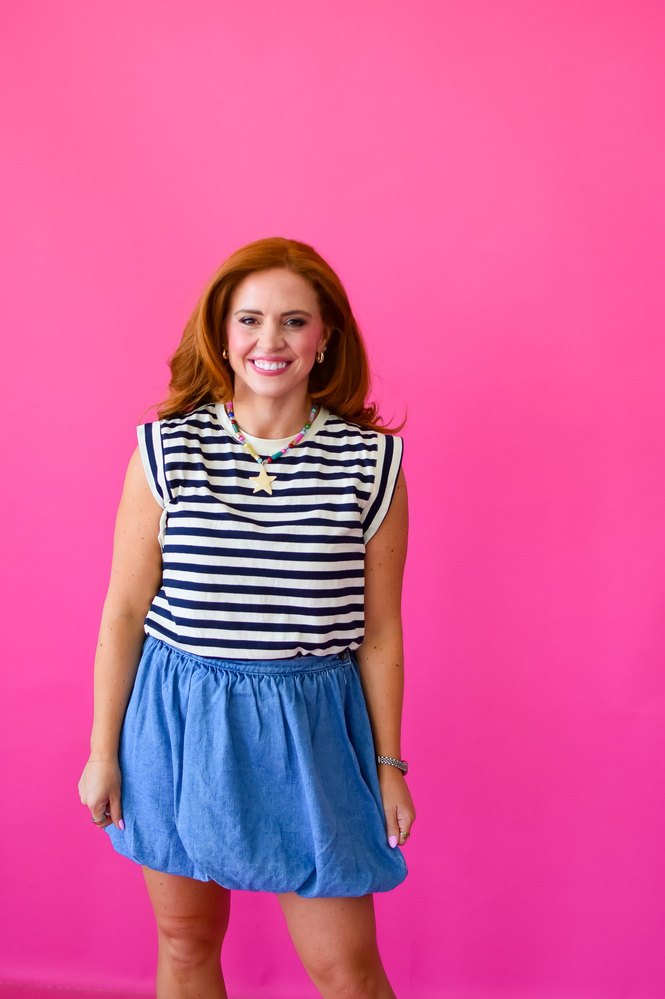 Samantha Denim Bubble Skirt