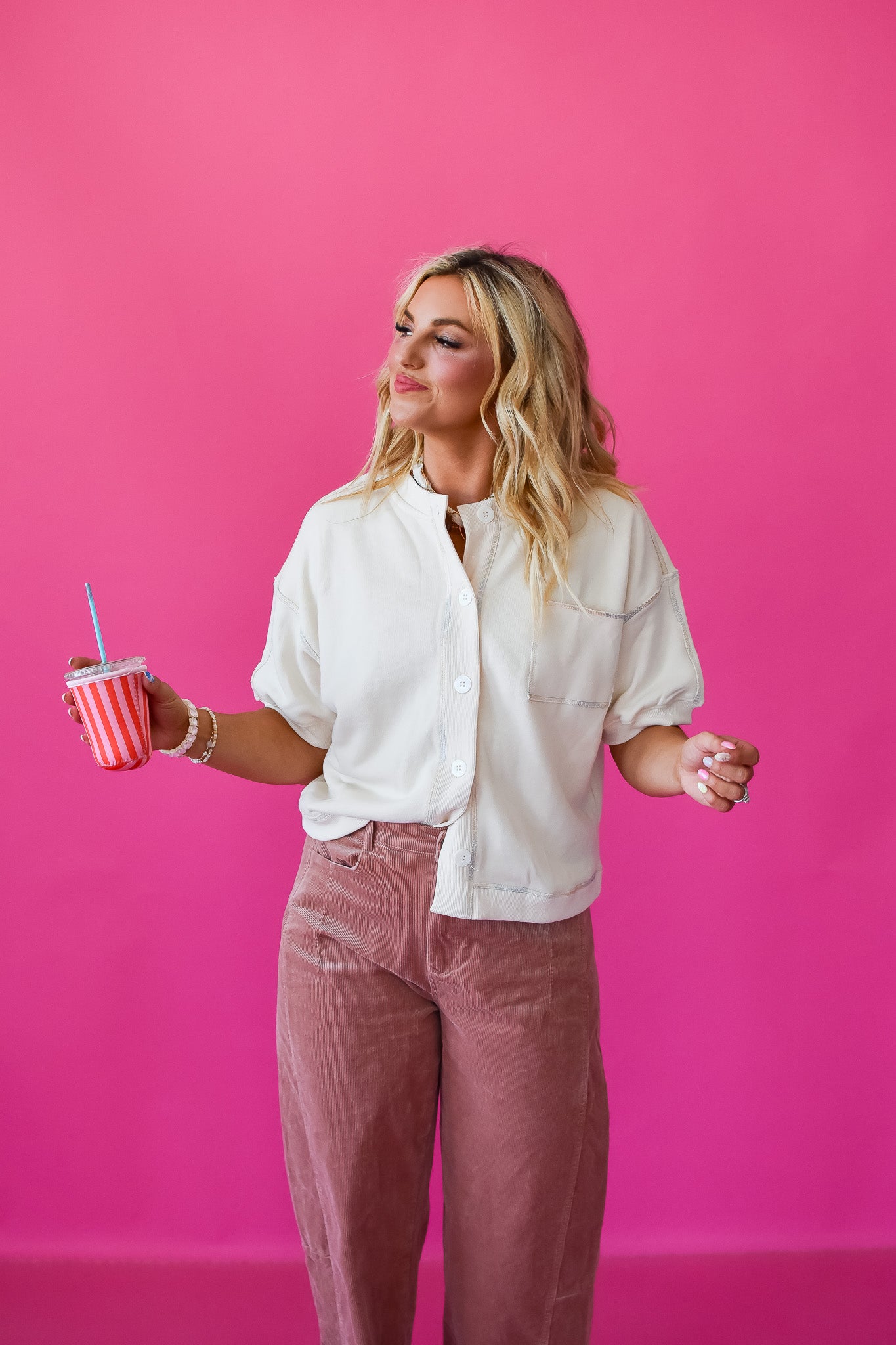 Jill Button Up Sweatshirt