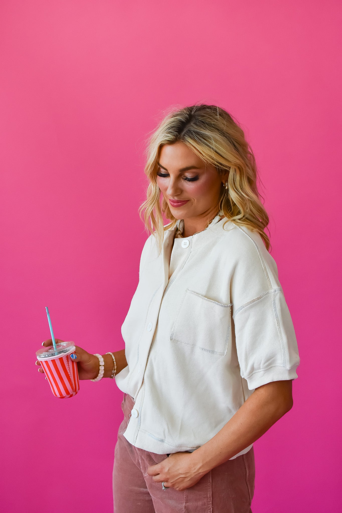 Jill Button Up Sweatshirt
