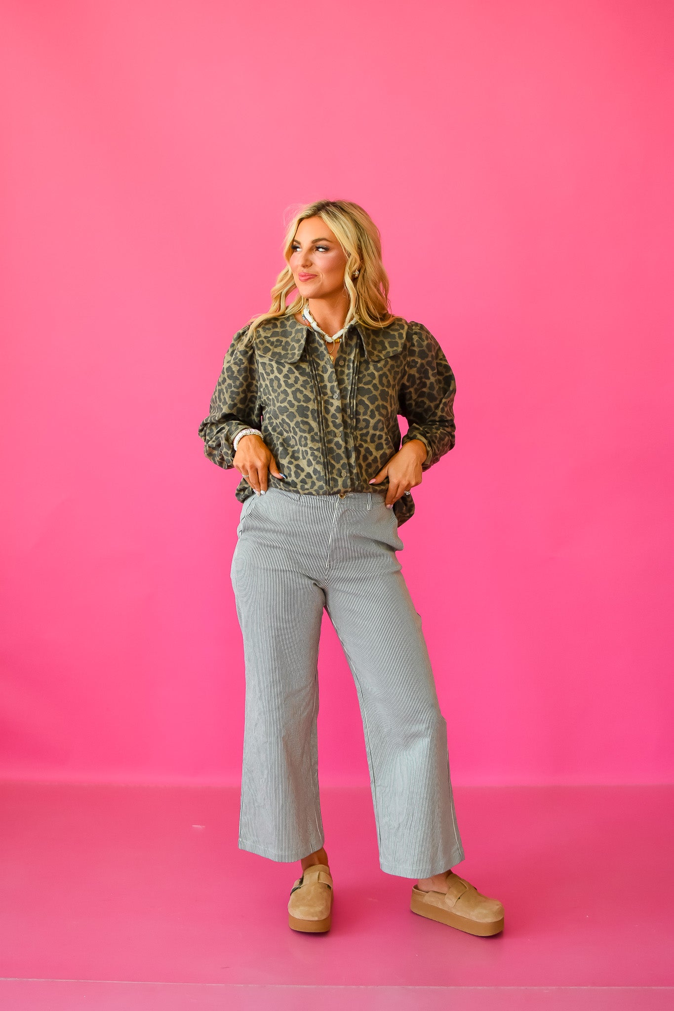 Manon Stripe Pants in Black/Cream