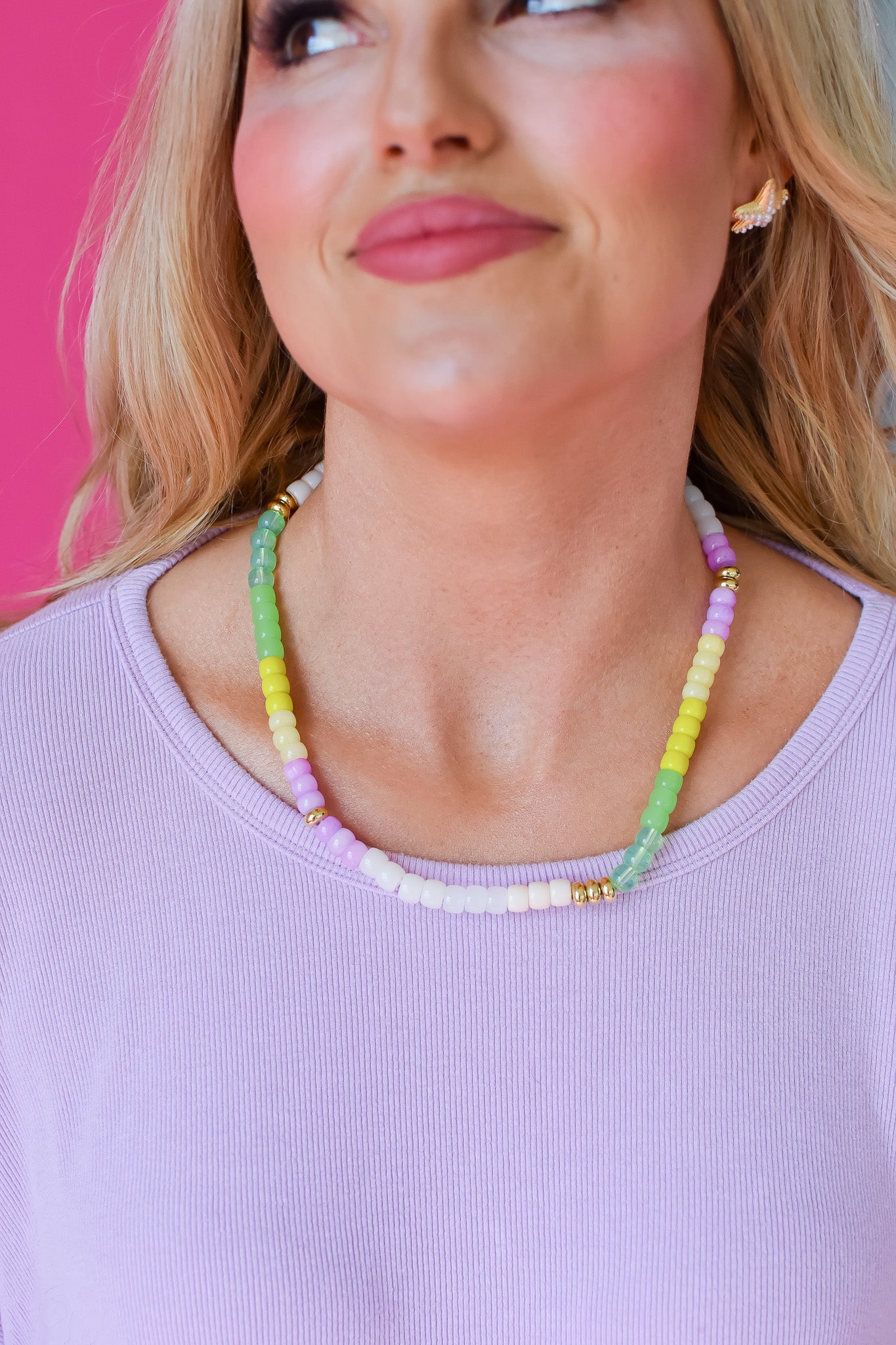 Rainbow Necklace Luxe - Neon Girly