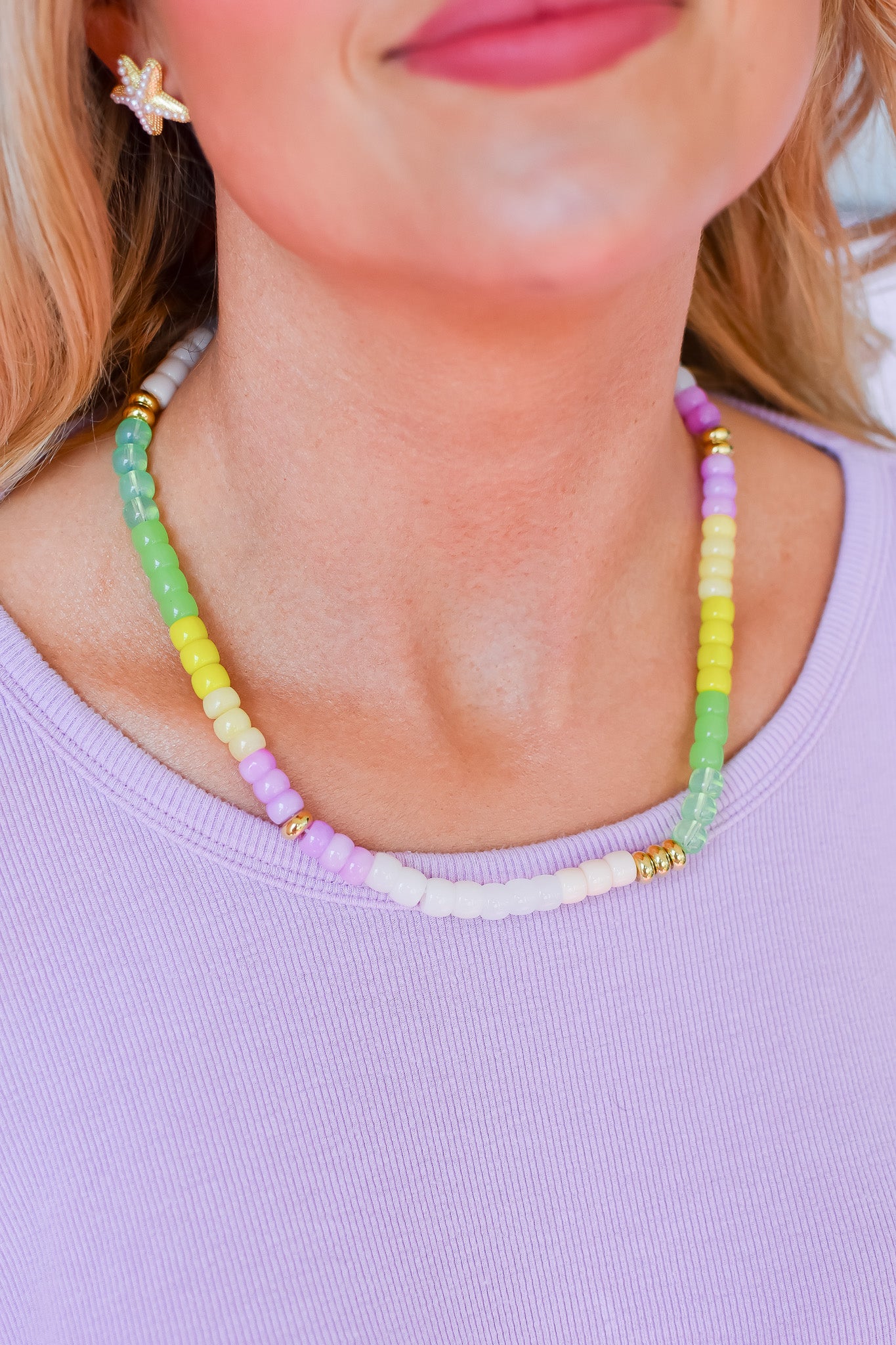 Rainbow Necklace Luxe - Neon Girly
