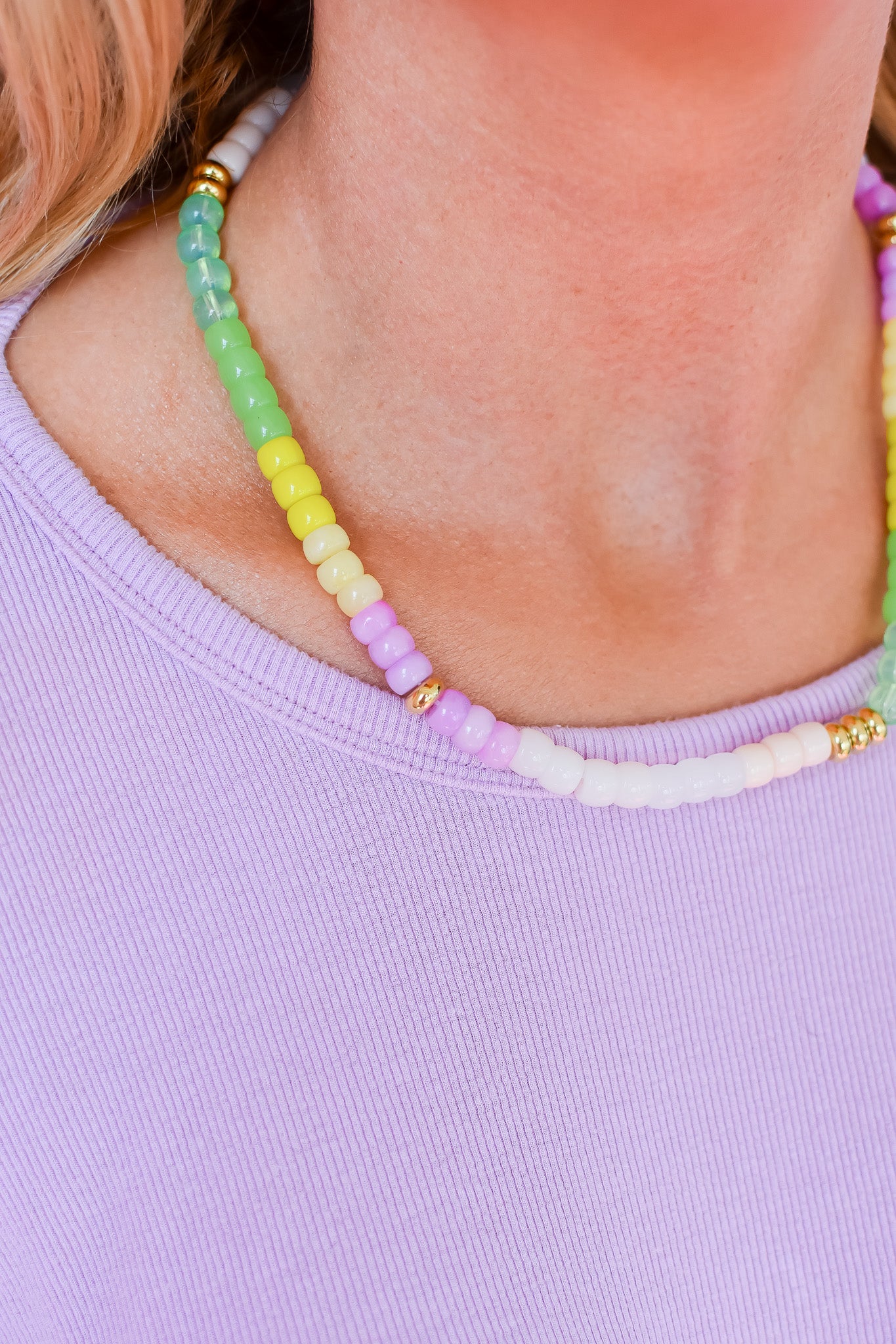 Rainbow Necklace Luxe - Neon Girly