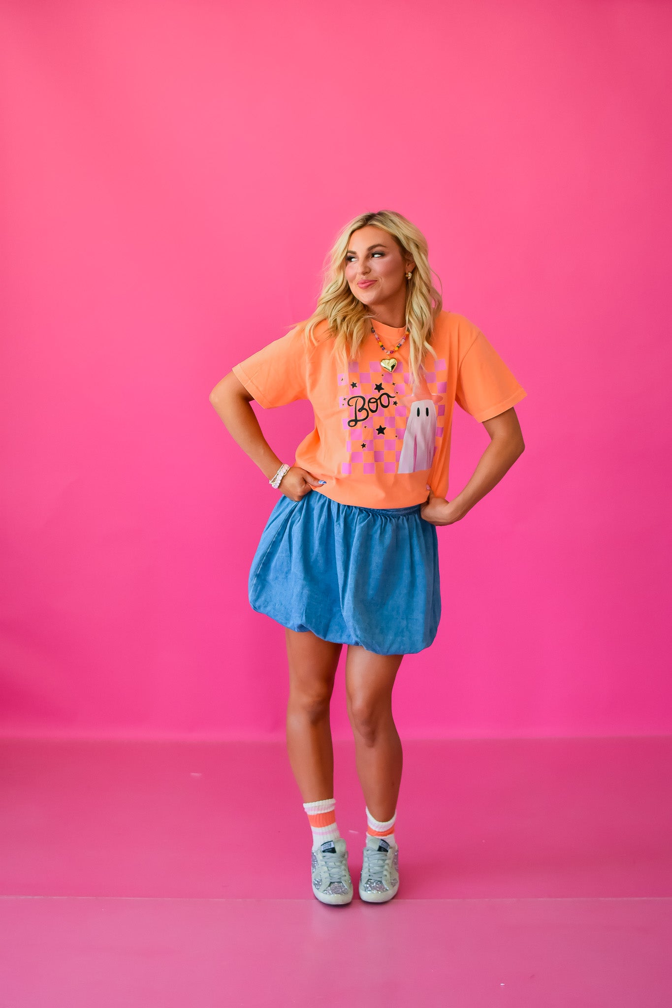 Samantha Denim Bubble Skirt