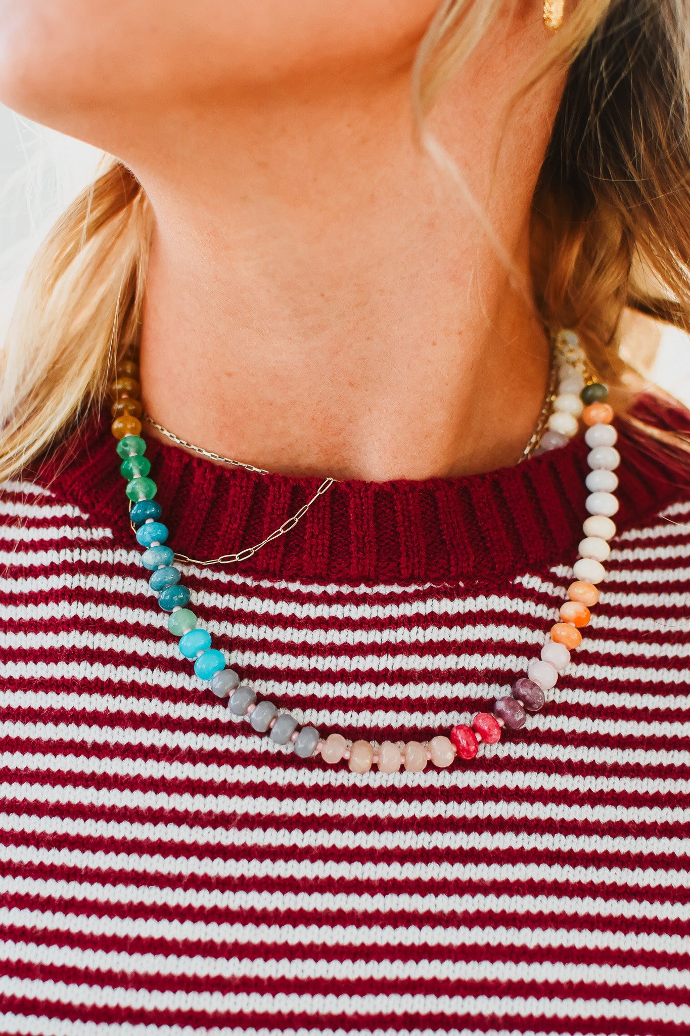 Rainbow Necklace- Rose RESTOCK