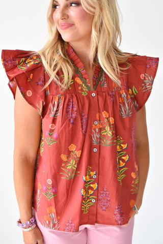 Athena Floral Top