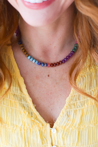 Jewel Tones Beaded Necklace