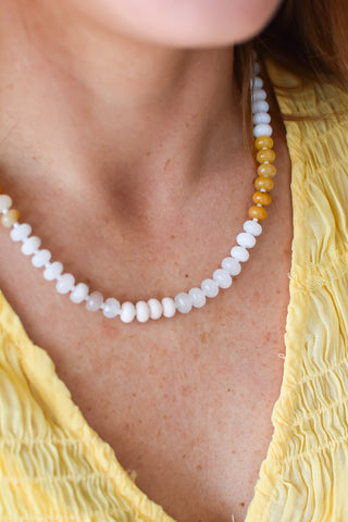 Gone Neutral Beaded Necklace