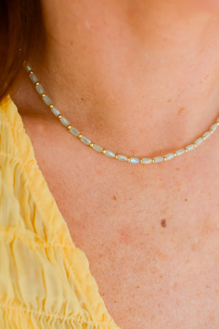 Coastal Bloom Beads Necklace - Green
