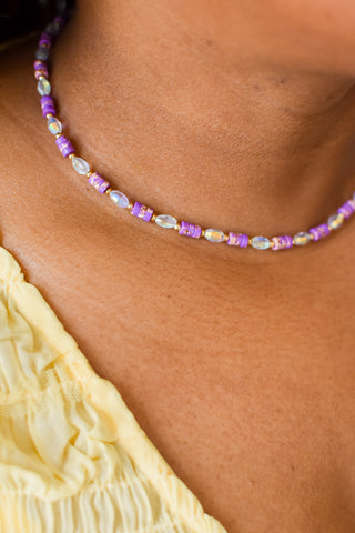 Everyday Bead Chains Necklace - Violet