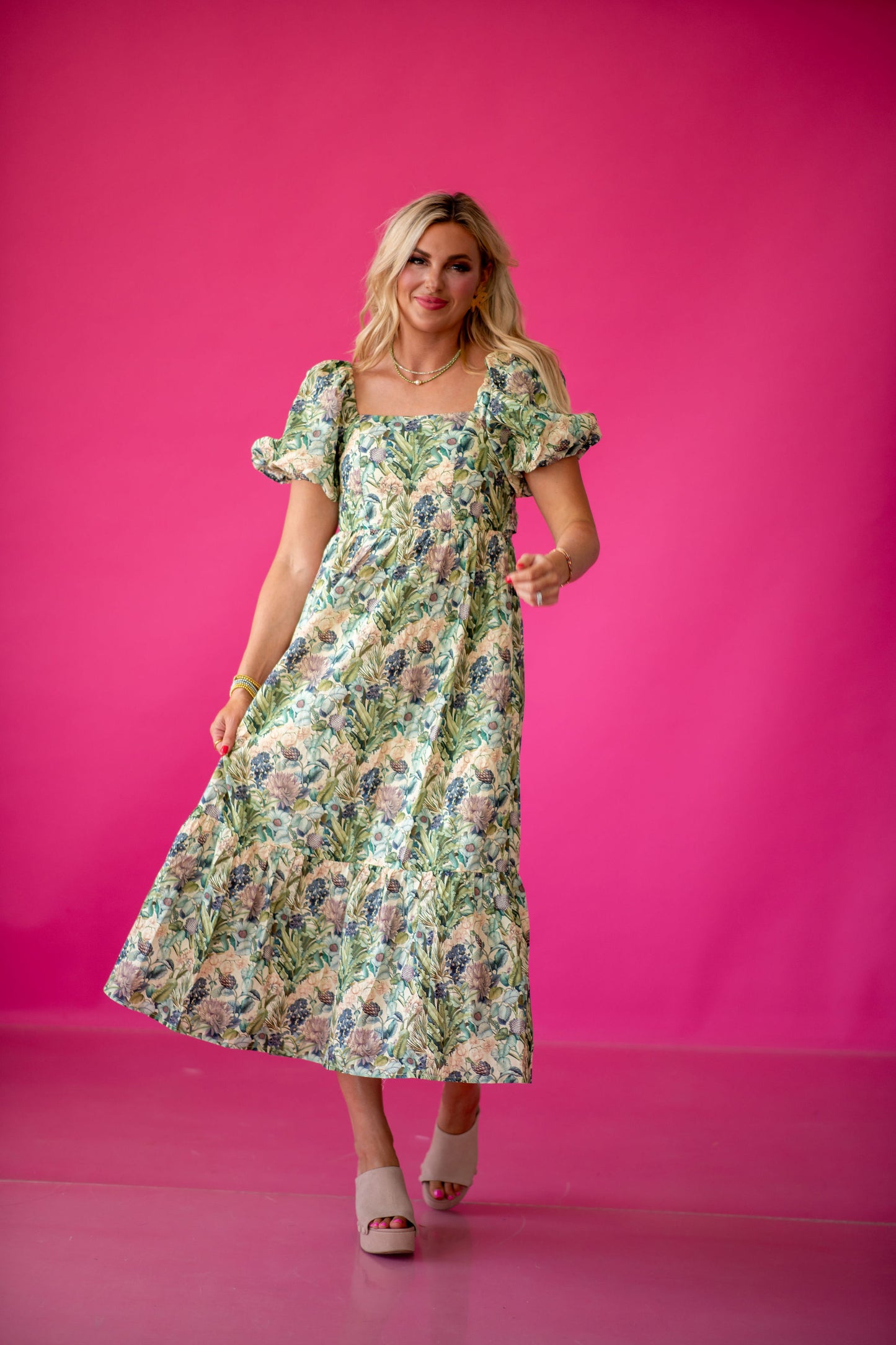 Loralee Floral Midi Dress