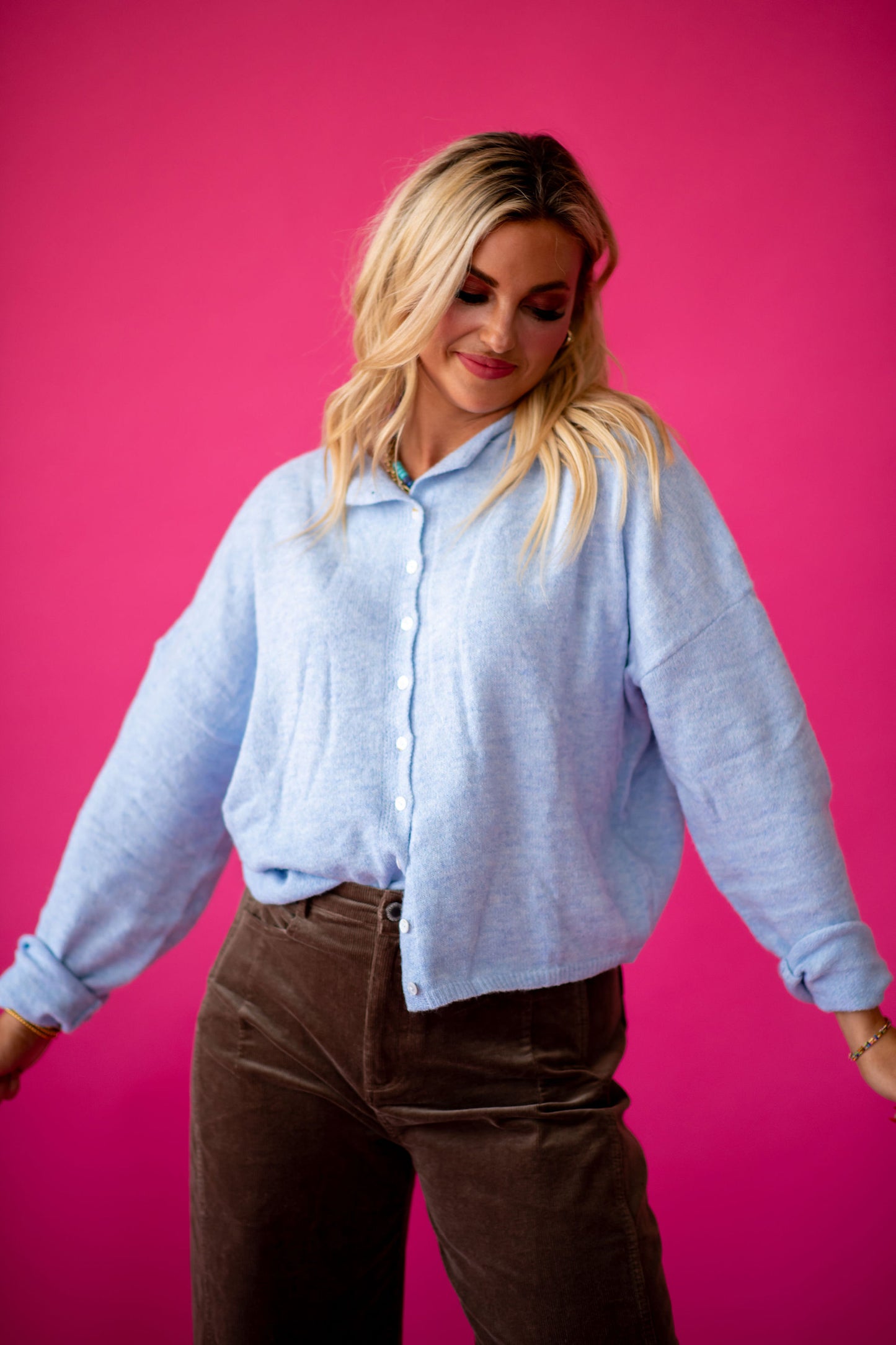 Piper Cardigan -Sky Blue