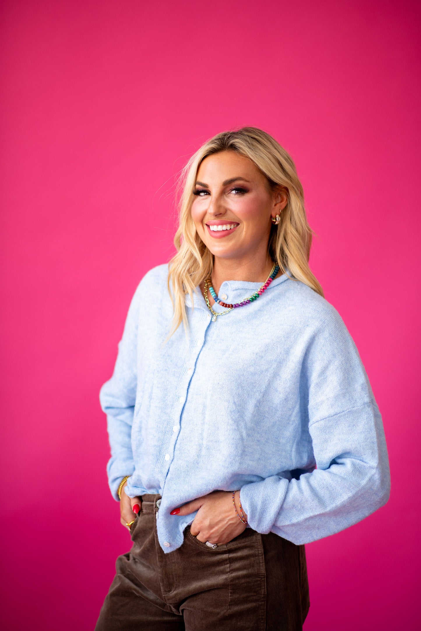 Piper Cardigan -Sky Blue