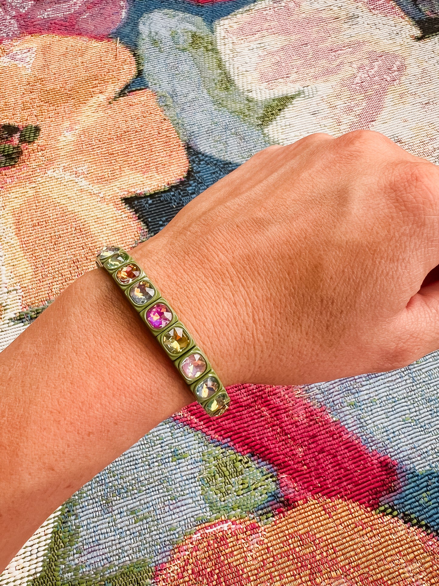 Zoe Bracelet - Olive Colorful