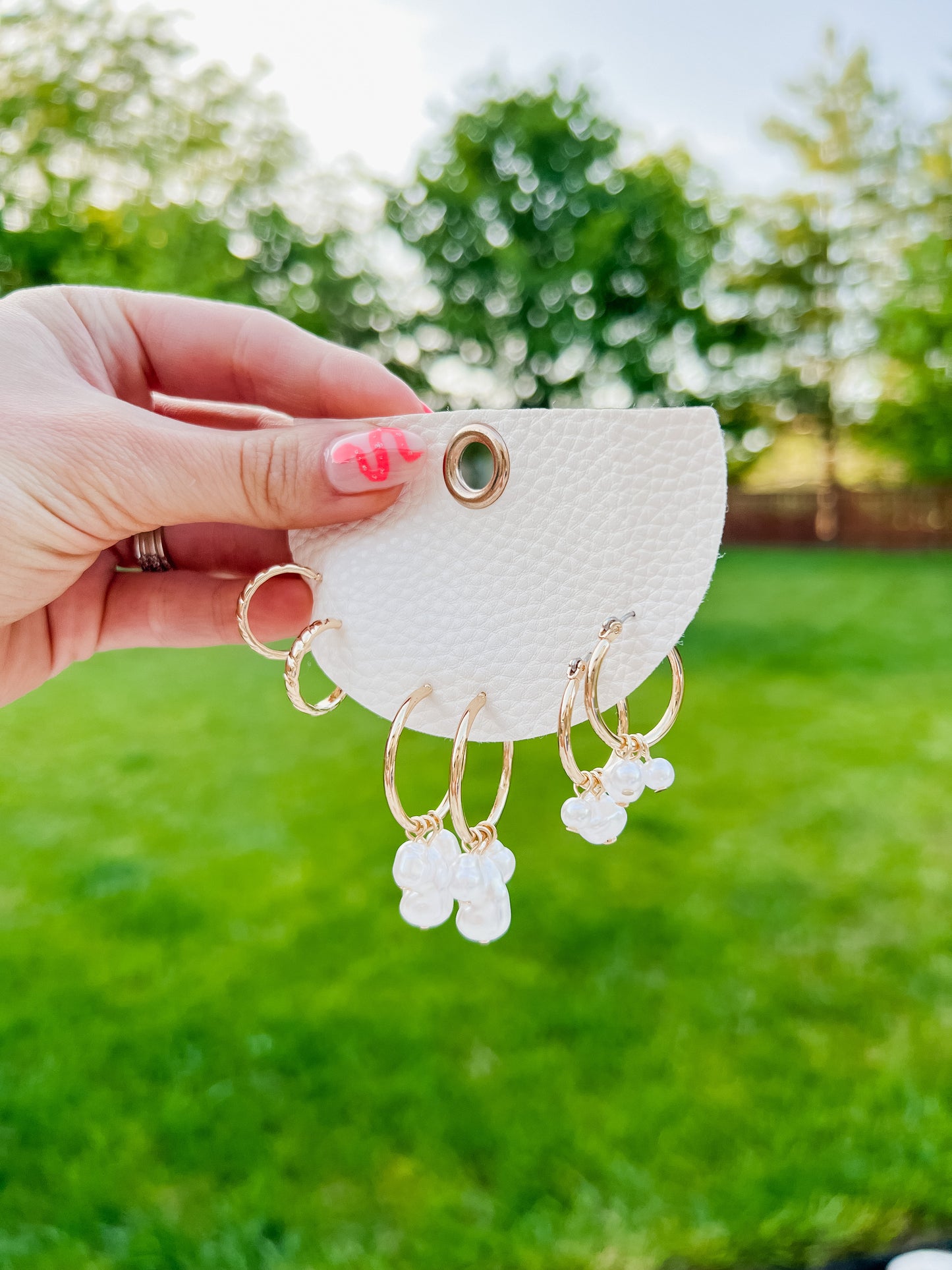 Pearl Hoop Trio Set