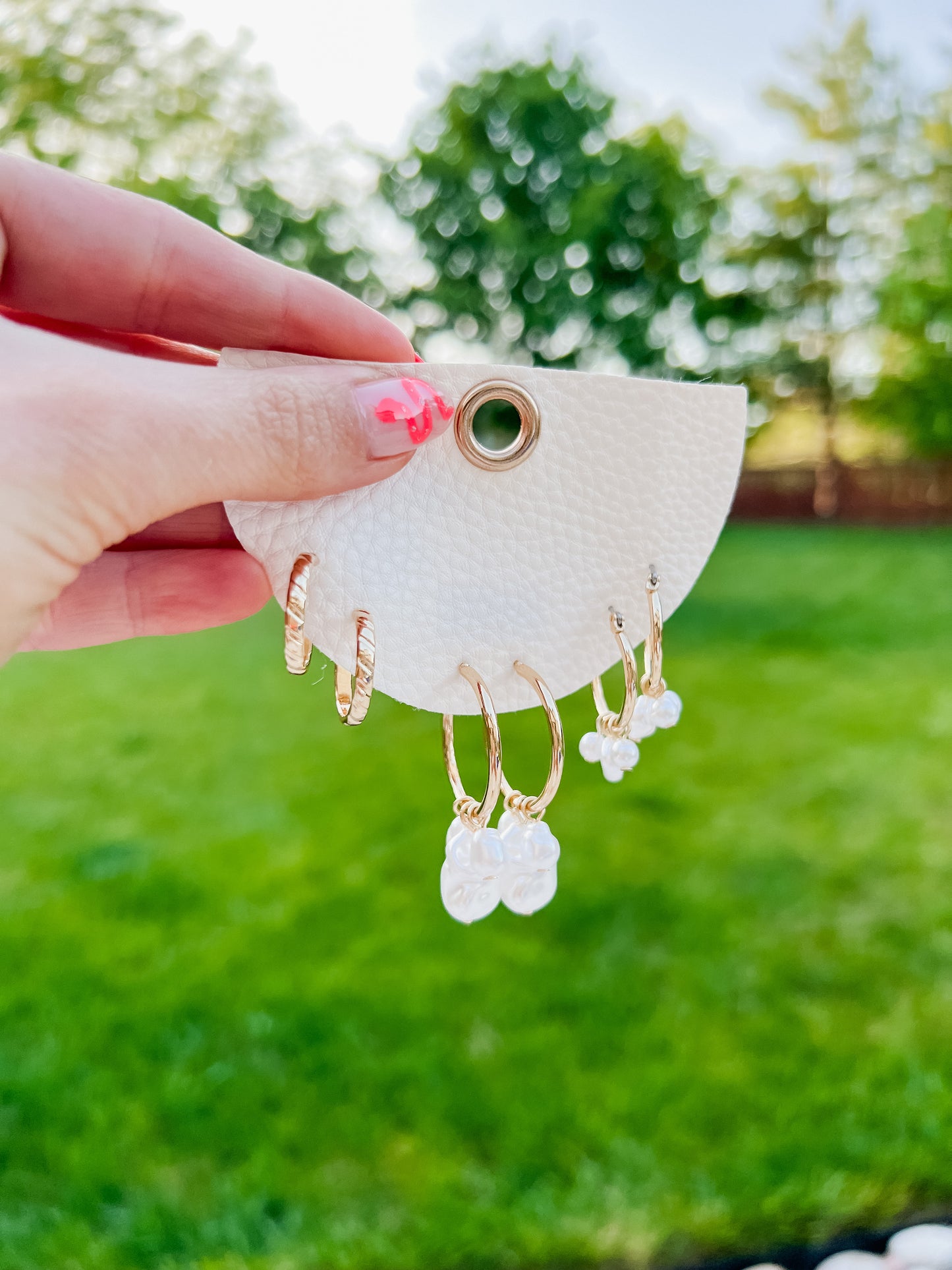 Pearl Hoop Trio Set
