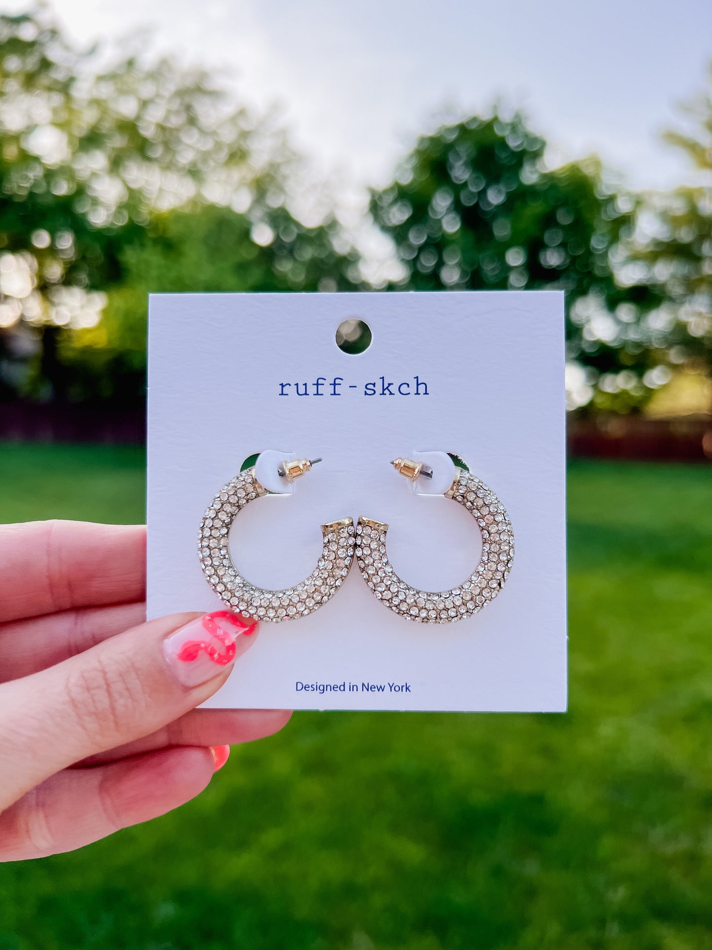 Pave Hoop Earring