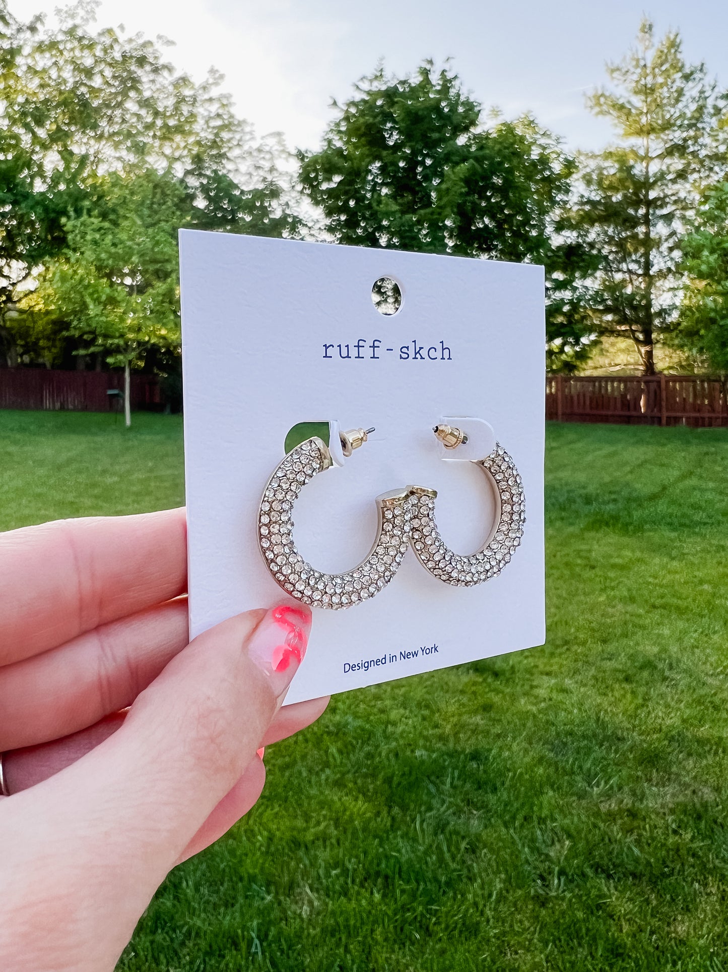 Pave Hoop Earring