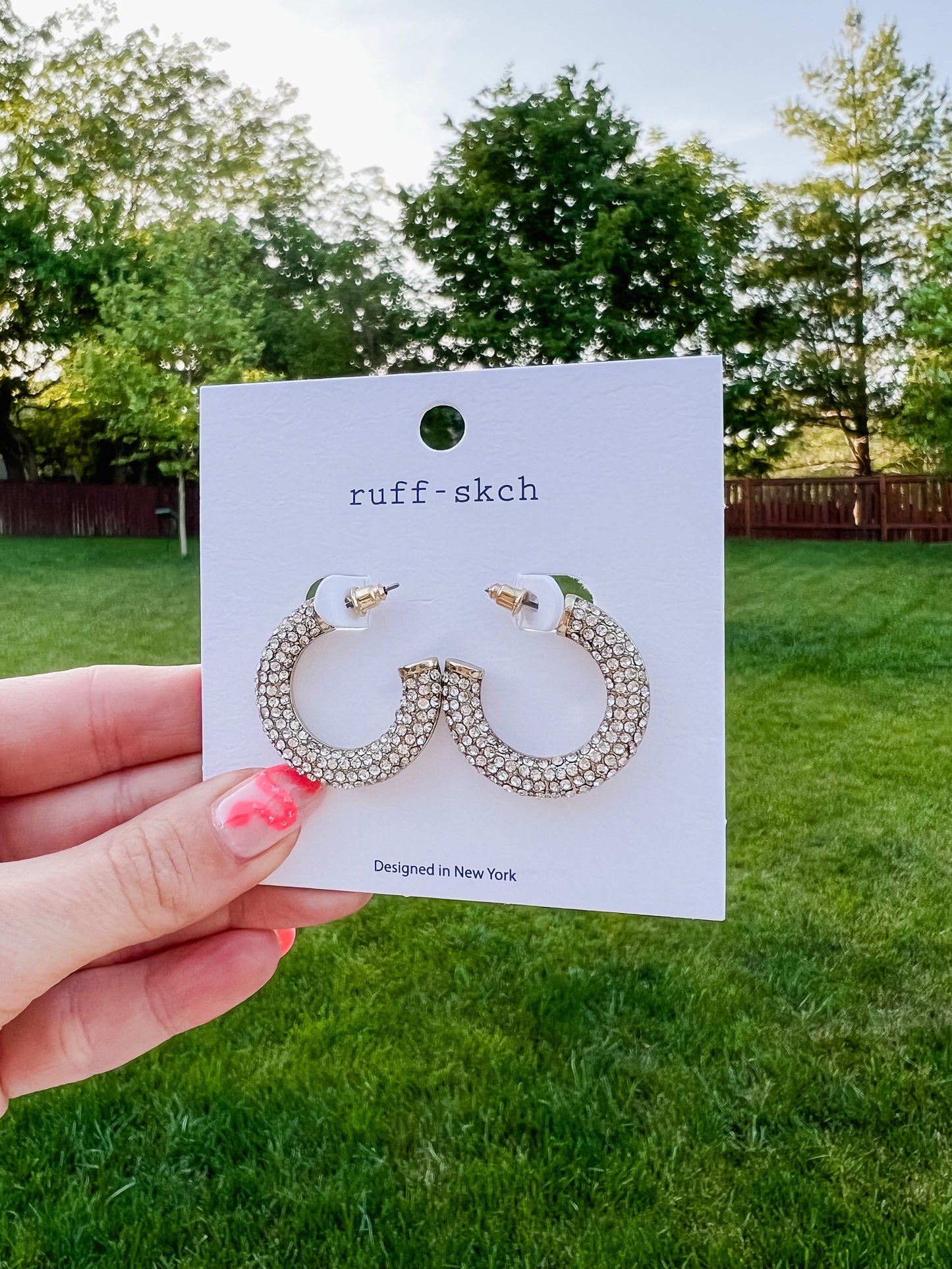 Pave Hoop Earring