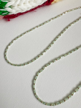 Coastal Bloom Beads Necklace - Green