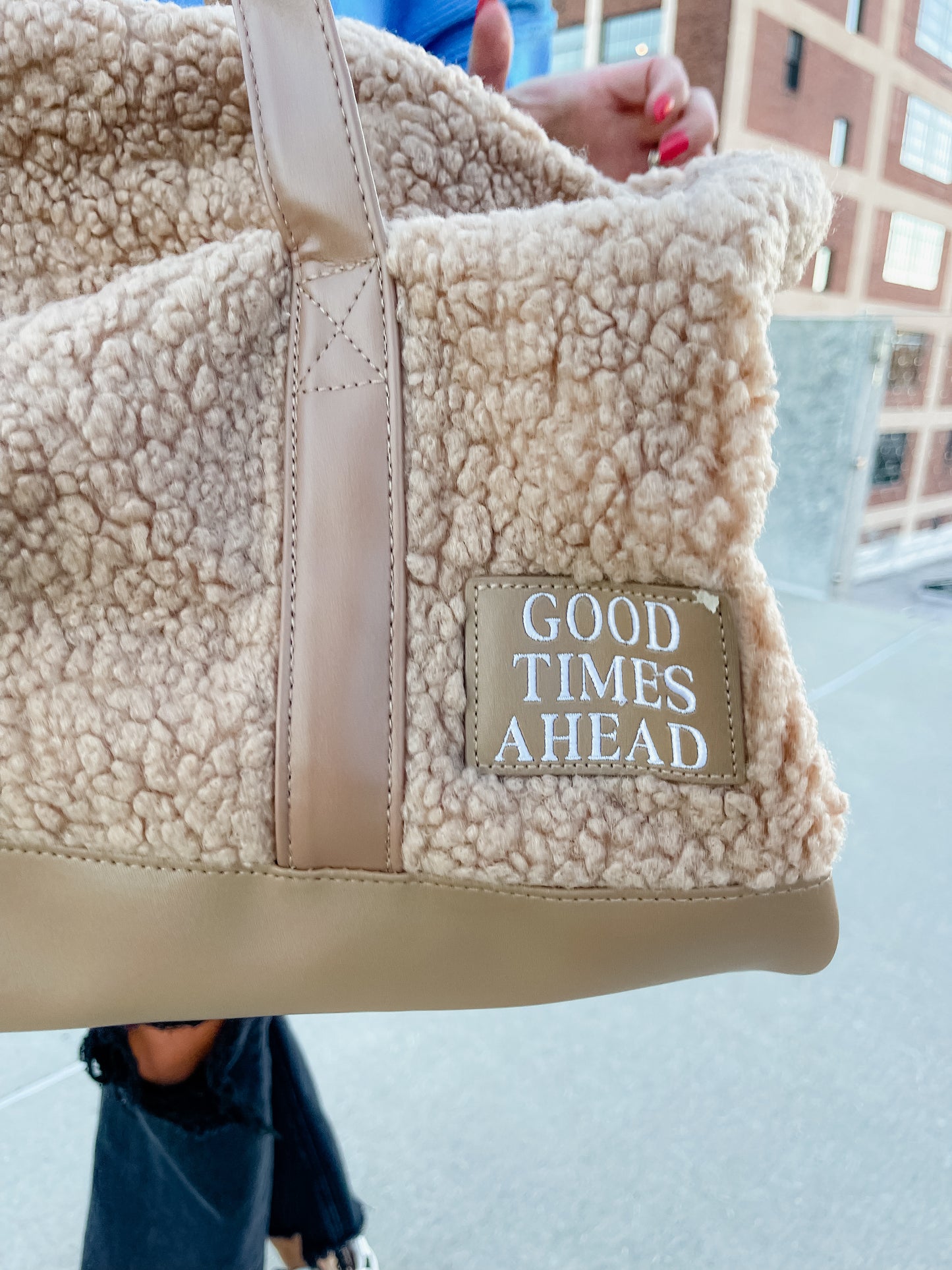 Home for the Holidays Sherpa Duffle Bag