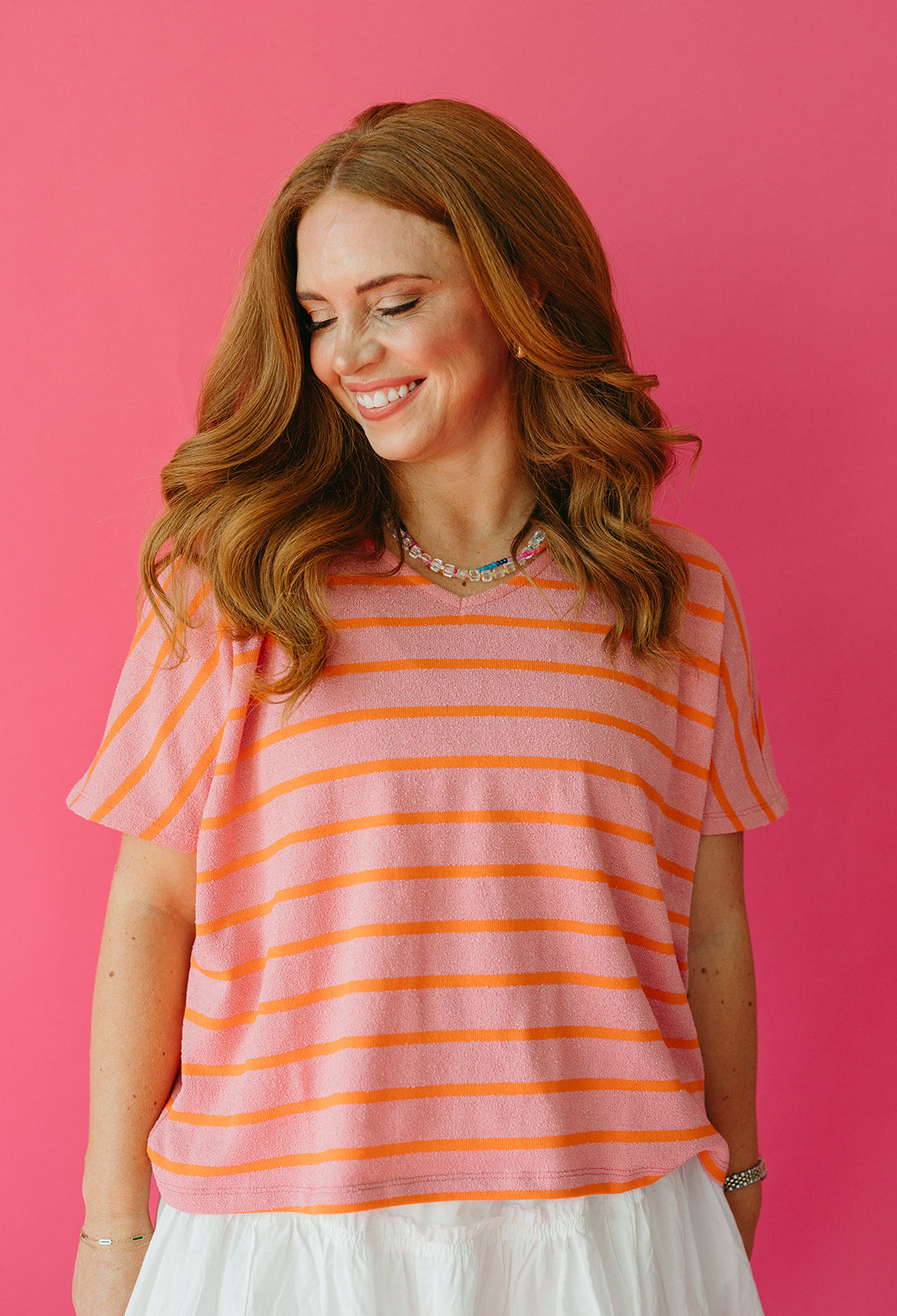 Heather Striped Top