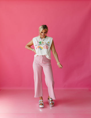 Lillian Pink Twill Pants