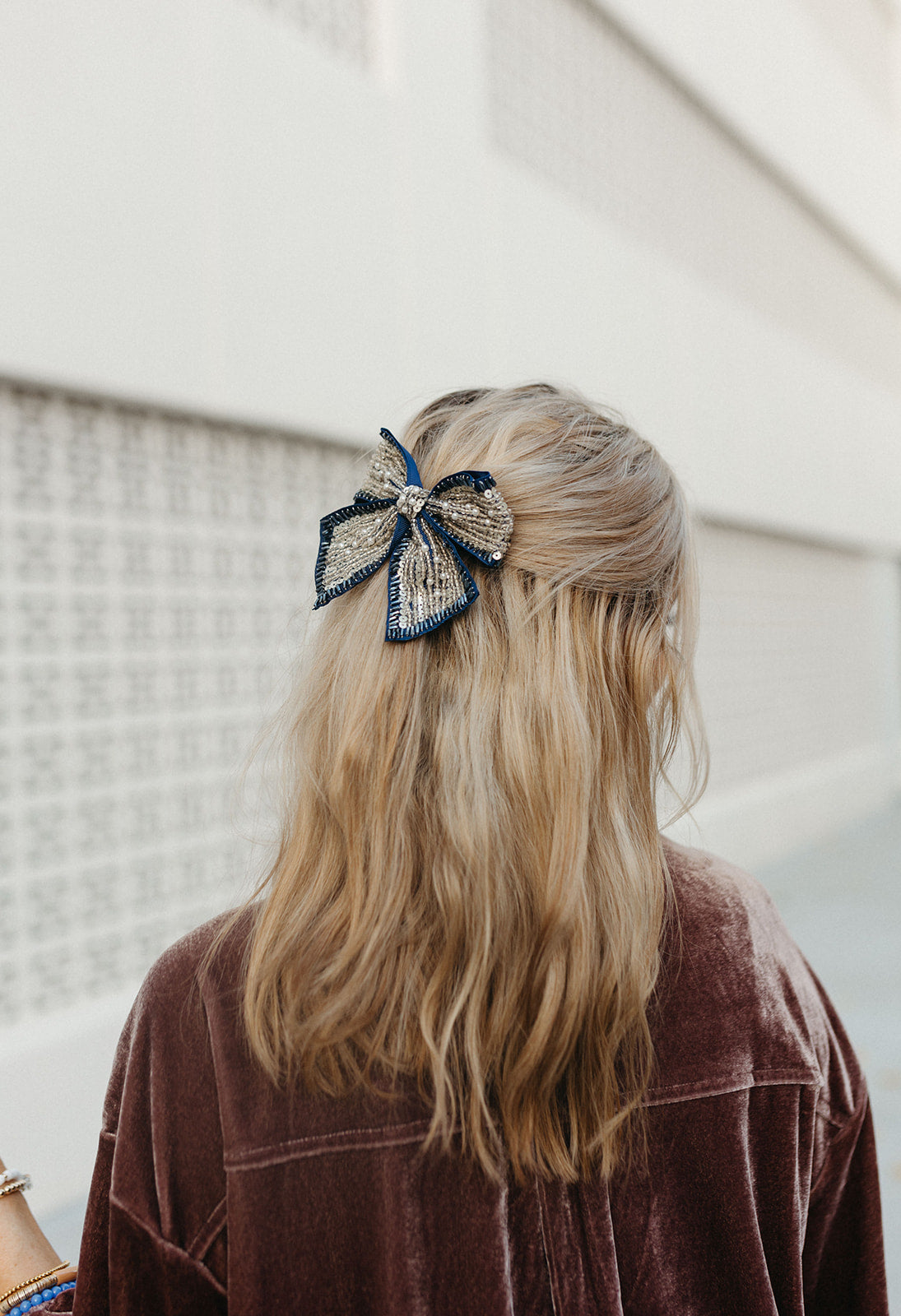 Sequin and Beaded Bow