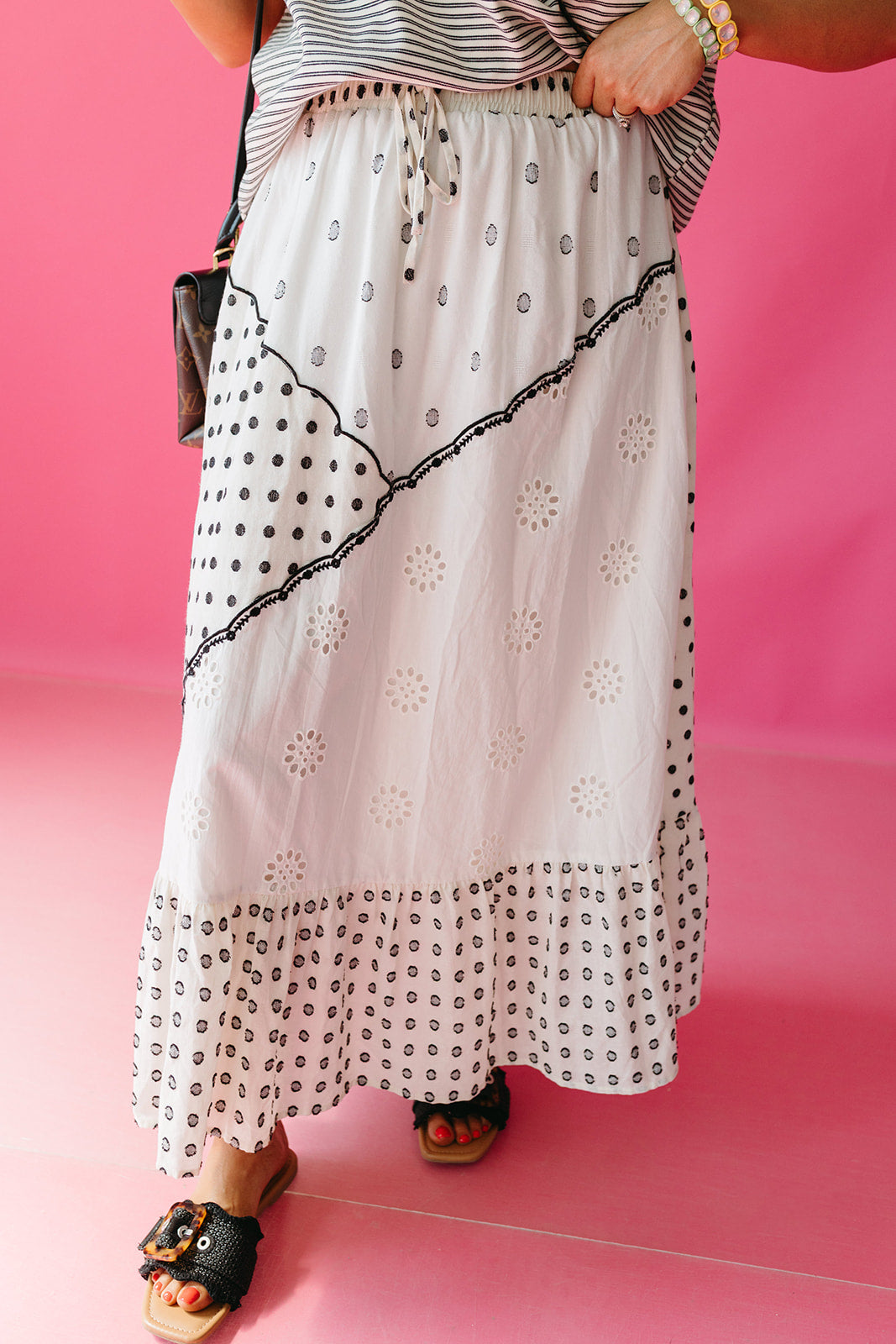 Marcelle Eyelet Maxi Skirt
