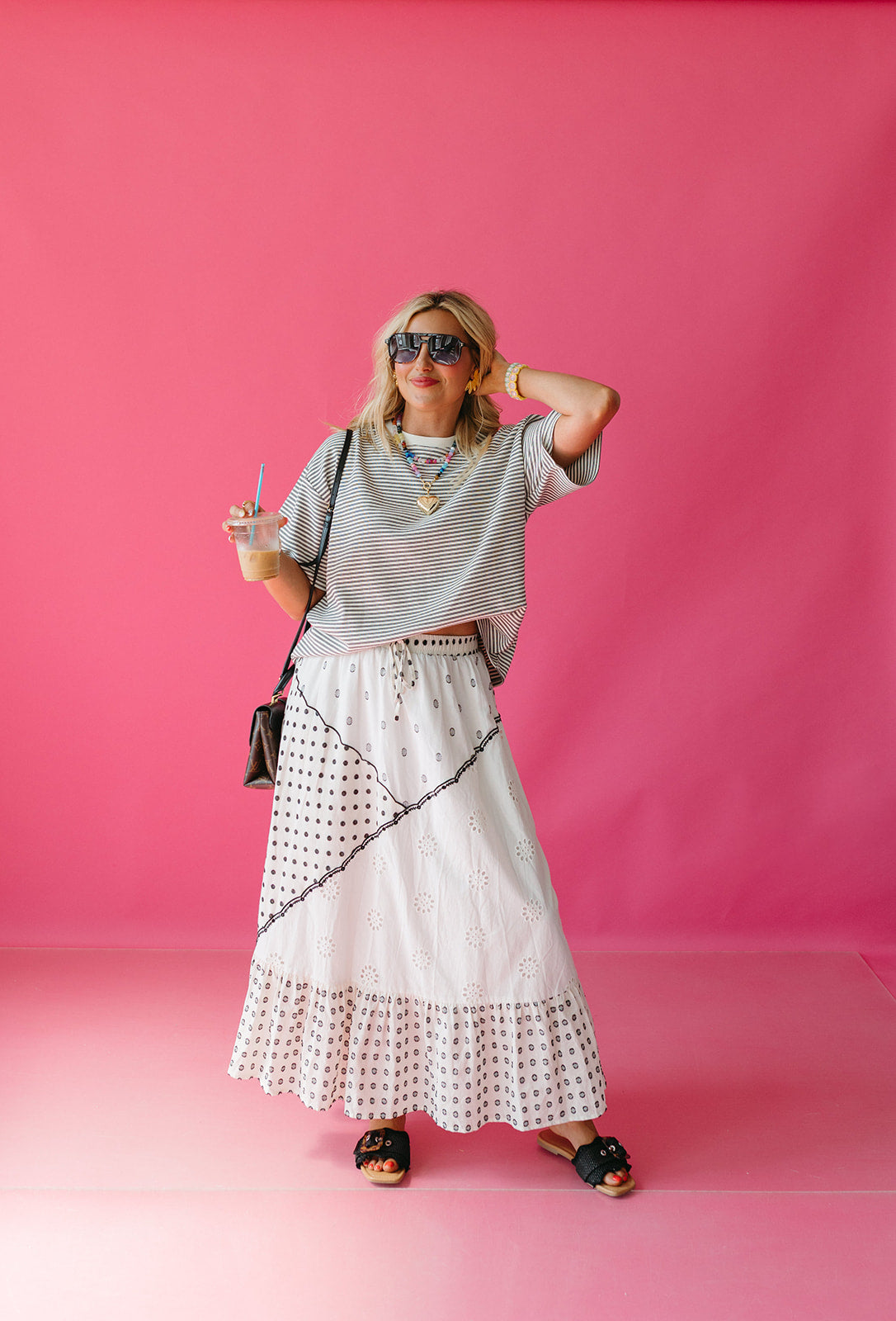 Marcelle Eyelet Maxi Skirt