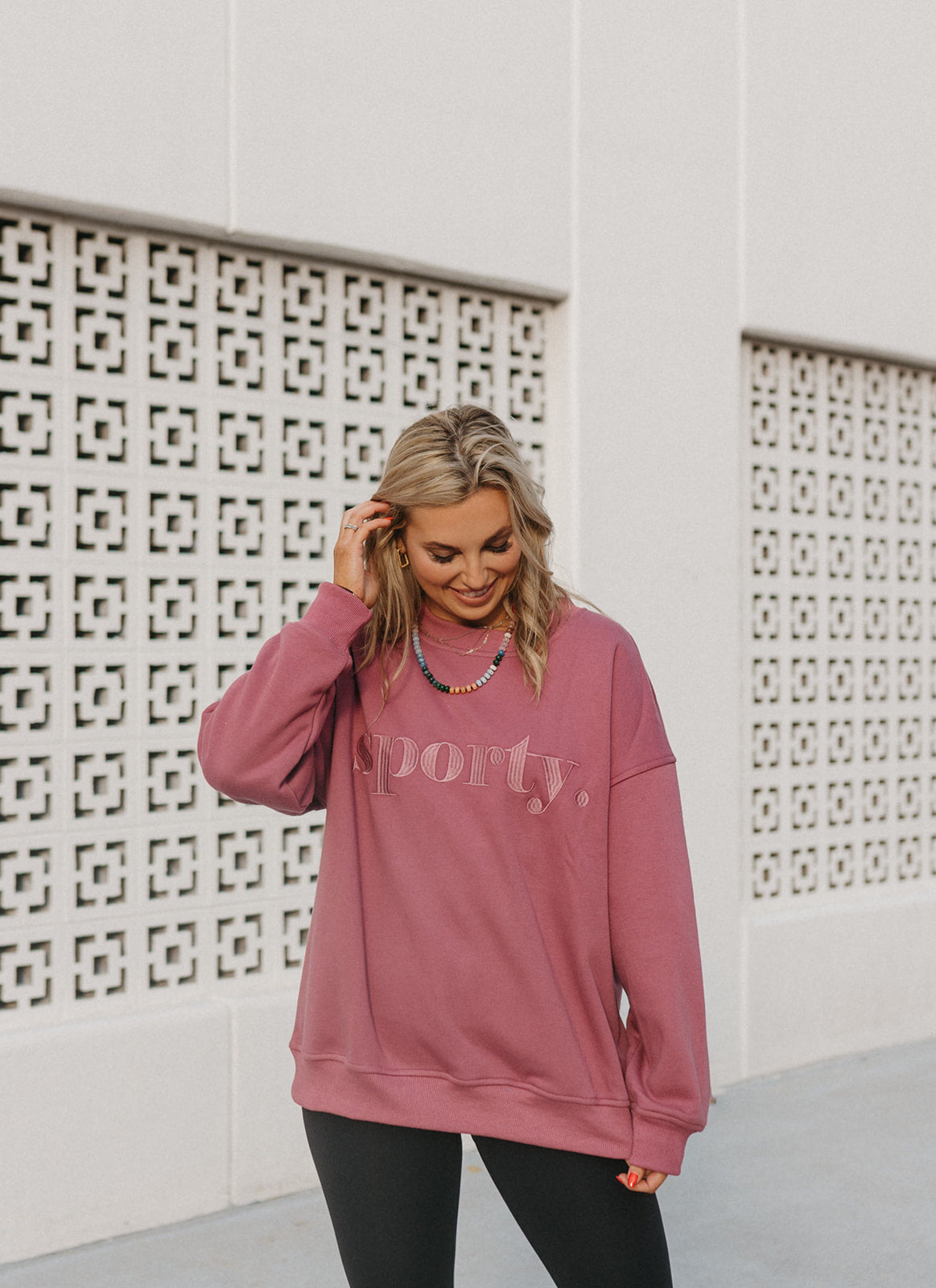 Sporty Crewneck Sweatshirt