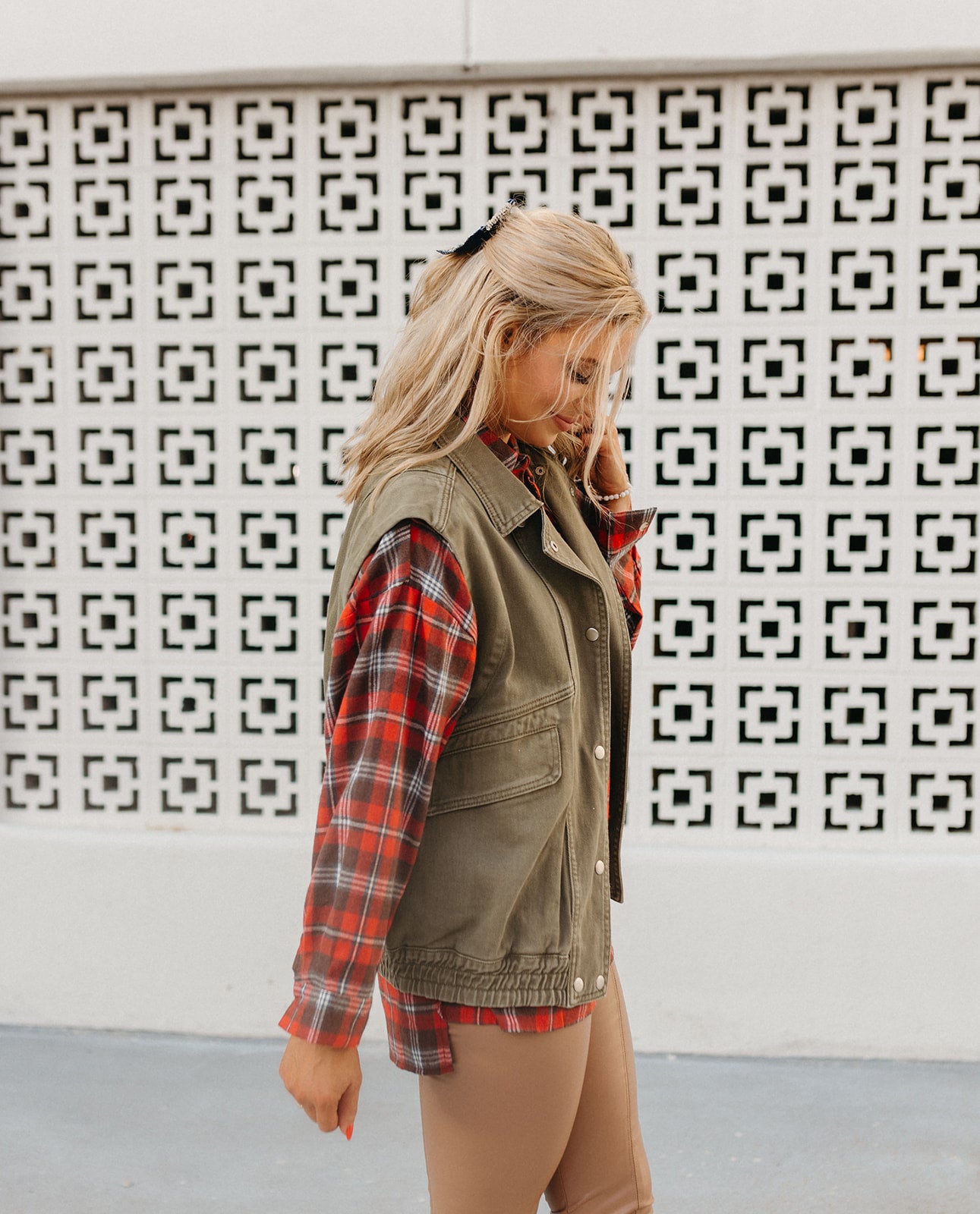 Tamara Plaid Tunic in Red