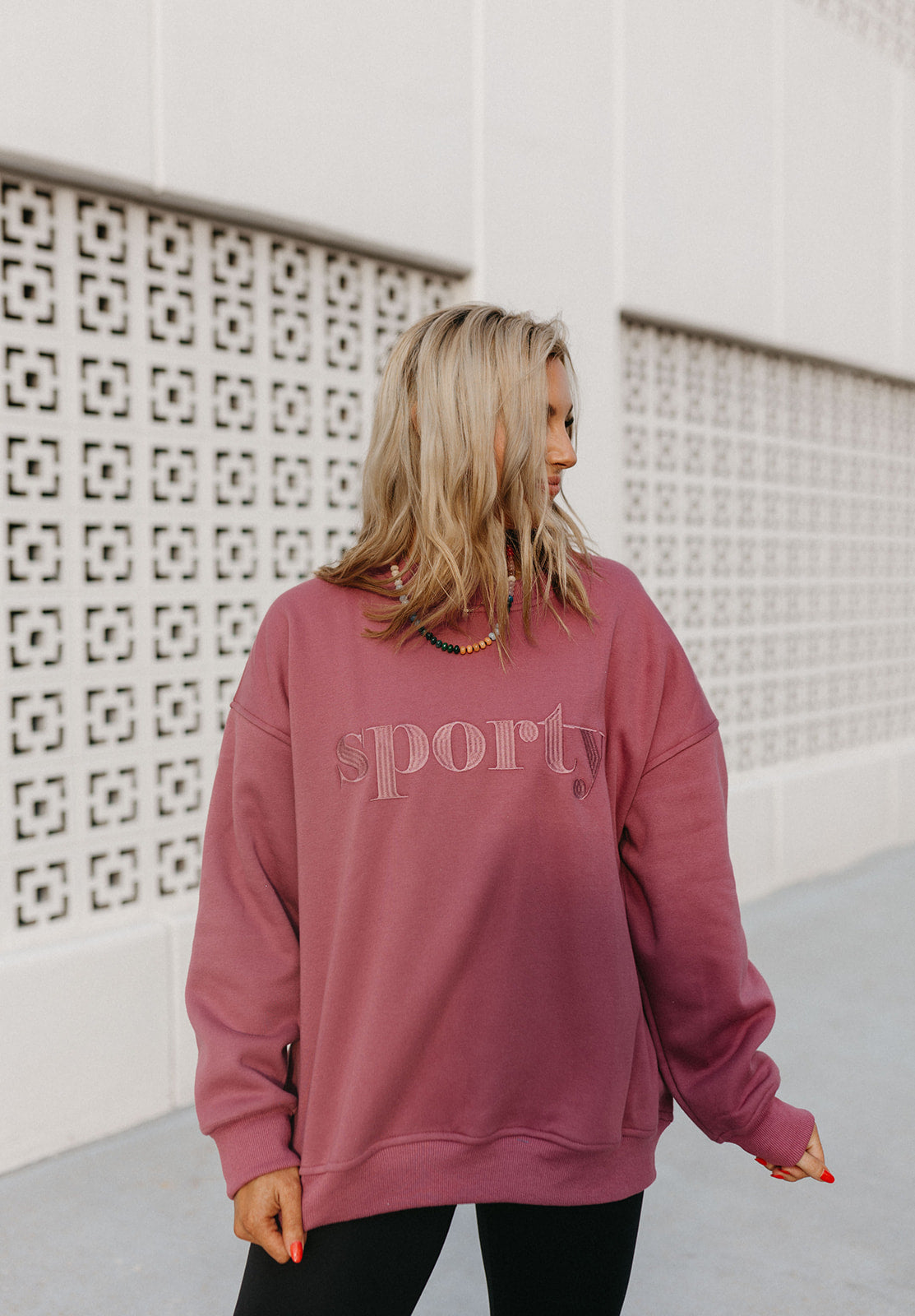 Sporty Crewneck Sweatshirt
