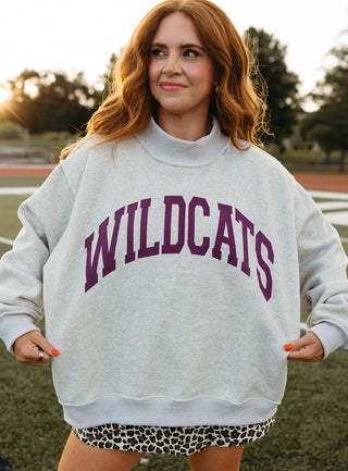 Reversible Mock Neck Sweatshirt - WILDCATS / MHK RESTOCK