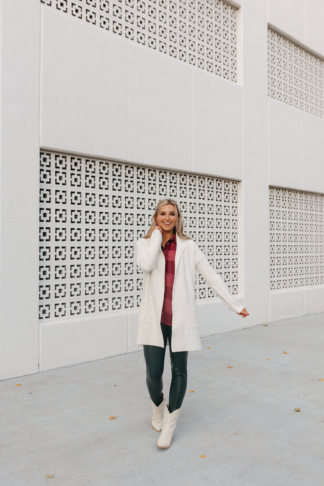 Cindy Long Cardigan in Ivory
