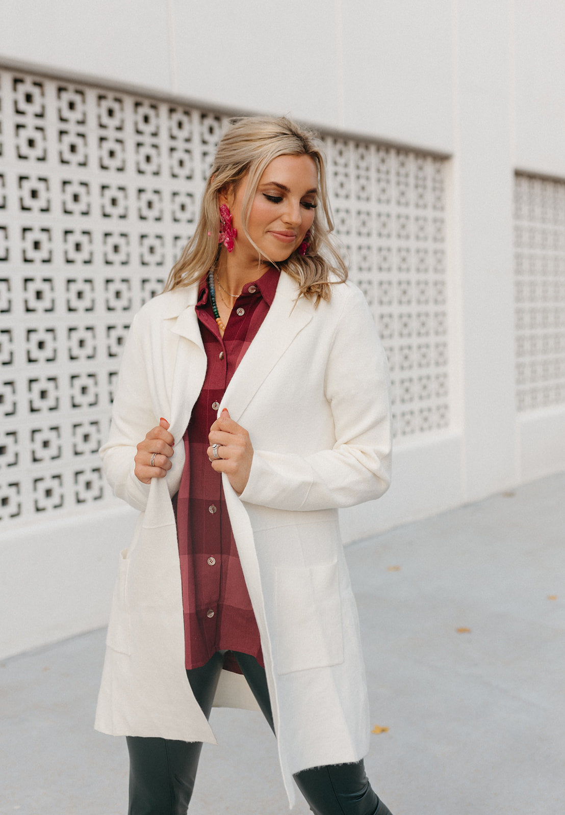 Cindy Long Cardigan in Ivory