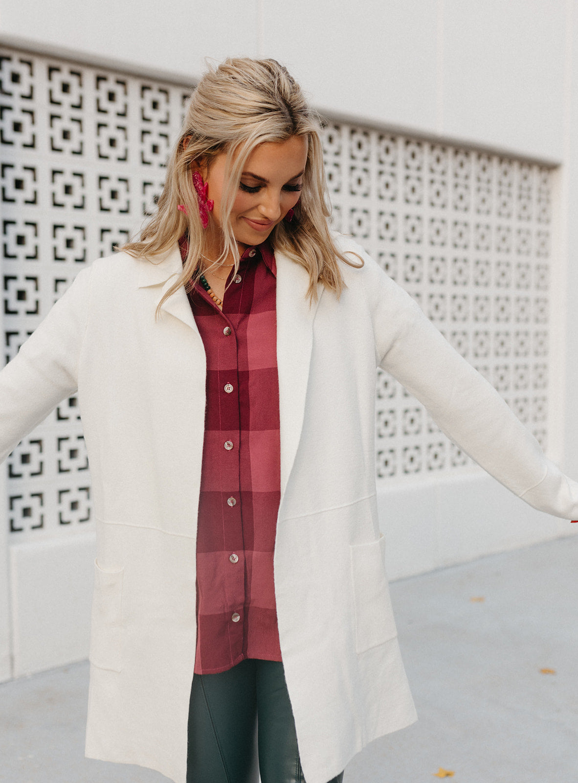 Cindy Long Cardigan in Ivory